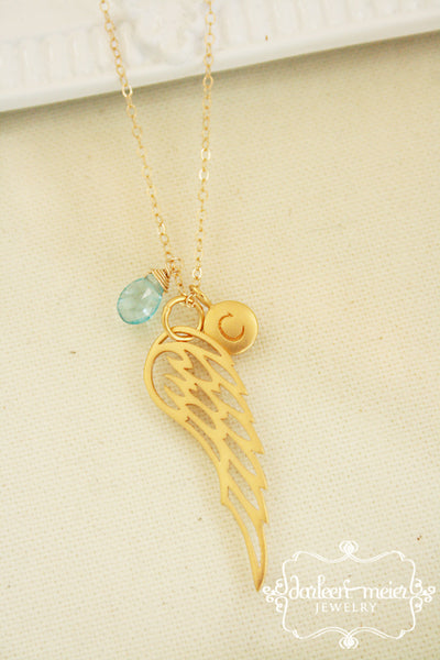 14K Gold Filled Angel Necklace – Guardian Angel Necklace – Dainty